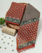 Premium Sanganeri Printed kota Suit With Kota Doria Duppta(BFFKO02)